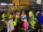 Driver and passenger crushed to death when bridge collapses on their car in Thailand