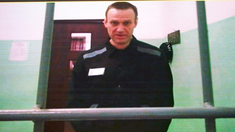 Alexei Navalnîi in spatele gratiilor.