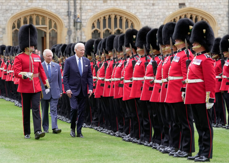 POOL - King Charles III Welcomes US President Joe Biden To Windsor Castle