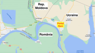 harta google cu portul reni dunare chilia