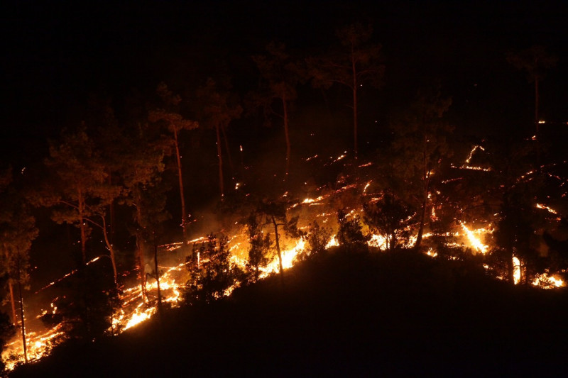 Wildfire in Rhodes Island