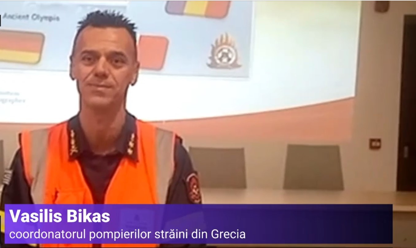 Mesaj pentru pompierii români transmis de ofițerul grec care coordonează echipele din străinătate