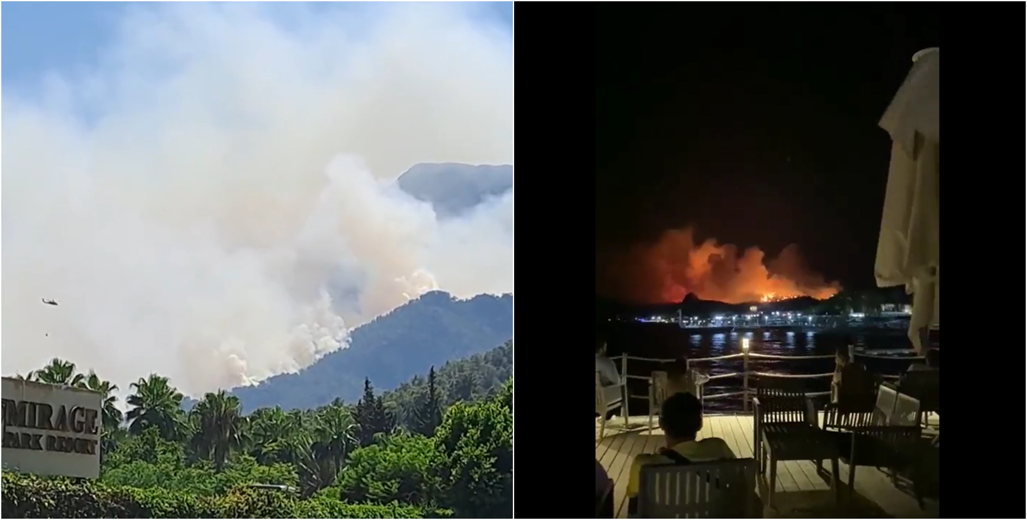Incendii în Turcia. 10 avioane, 22 elicoptere și 200 de vehicule, trimise să lupte cu flăcările care amenință o stațiune din Antalya