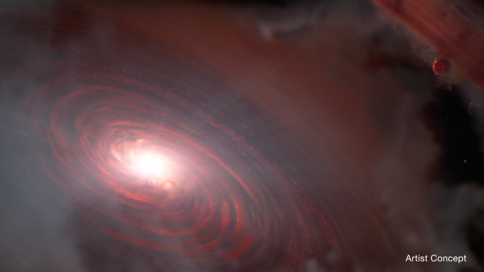 Oamenii de ştiinţă au identificat pentru prima oară apă într-un sistem planetar care abia se naşte, la 370 de ani lumină de Soare