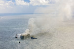 Aerial Photos Dead and Injured by Fire on Cargo Ship Above Ameland - 26 Jul 2023