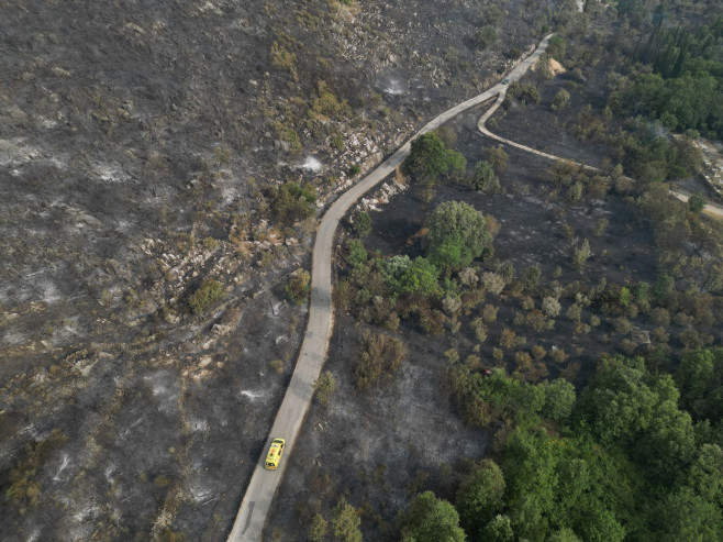 Drone View Of Wildfire In Corfu, Greece