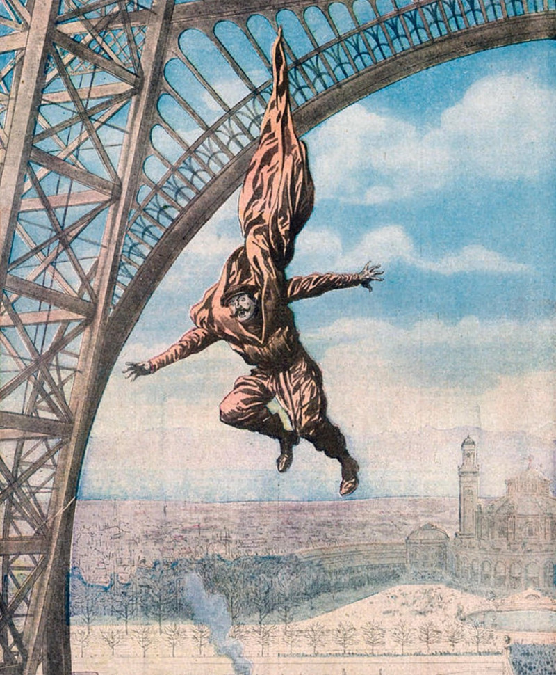 FRANÇOIS REICHELT (1879-1912) Bohemian tailor and inventor of the parachute on his fatal jump from the Eiffel Tower 4 February 1912