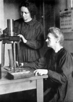 Marie Curie Polish born French physicist and her daughter Irene 1925
