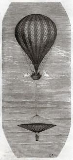 Robert Cocking's cone-shaped parachute, illustration