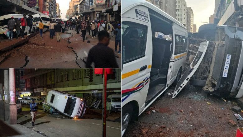 Mașini răsturnate și zeci de răniți după o explozie care a distrus o întreagă stradă în Johannesburg