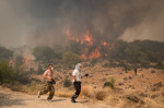 Wildfire In Nea Zoi Of Nea Peramos, Greece - 19 Jul 2023