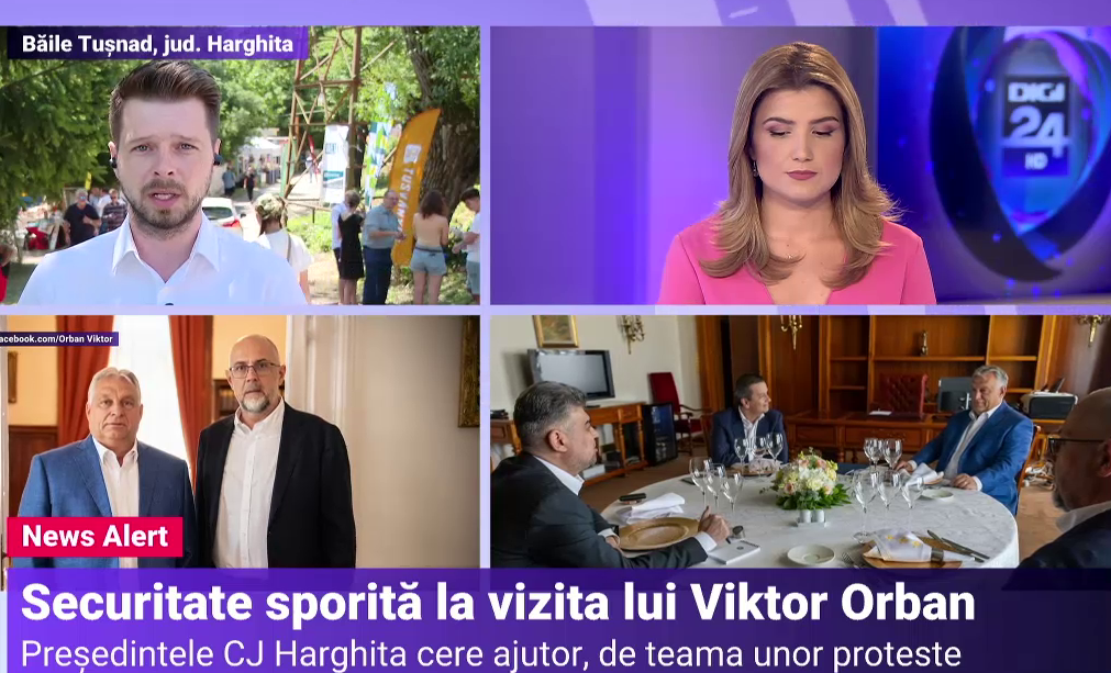 Corespondență Digi24 de la Băile Tușnad. Autoritățile sunt în alertă: SPP, SRI și Jandarmeria, mobilizate pentru discursul lui Orban
