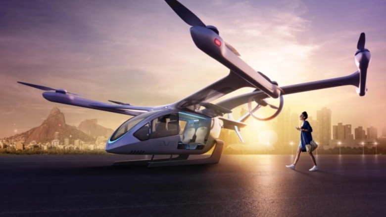 Concept de taxi zburător de la Eve Air Mobility