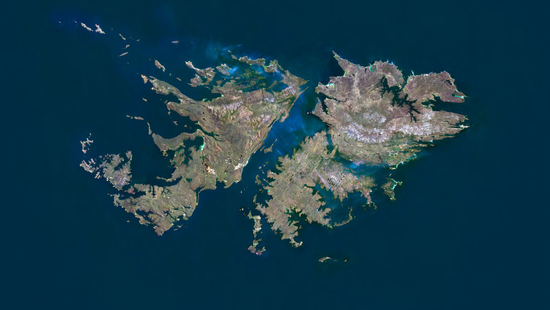 imagine din satelit cu insulele falkland