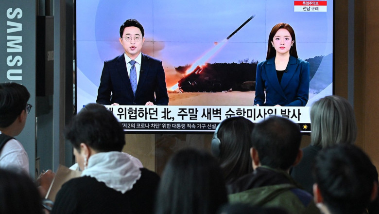 Televiziune coreea prezintă lansarea unei rachete nord-coreene