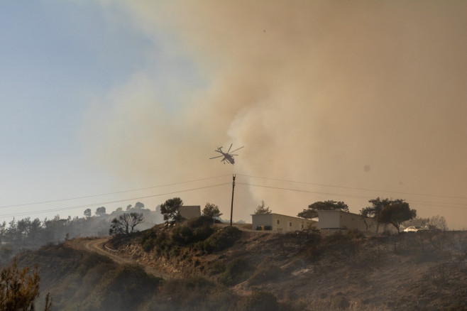 Wildfire rages across Greece's Rhodes island