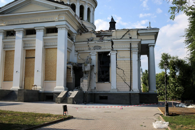 The day after the rocket attack in Odessa, Ukraine - 24 Jul 2023