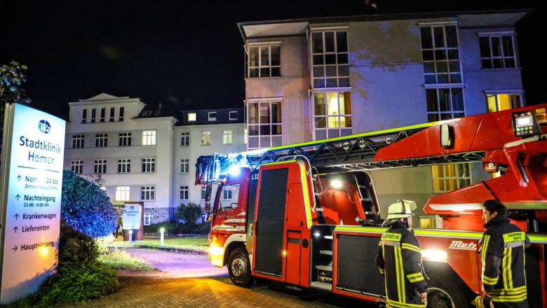 Injured in hospital after room fire