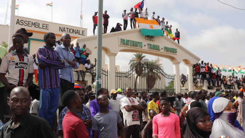 Pro-coup demonstration in Niger's capital Niamey