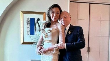 Rochia neobișnuită și spectaculoasă pe care a purtat-o Michelle Yeoh la nunta cu Jean Todt.