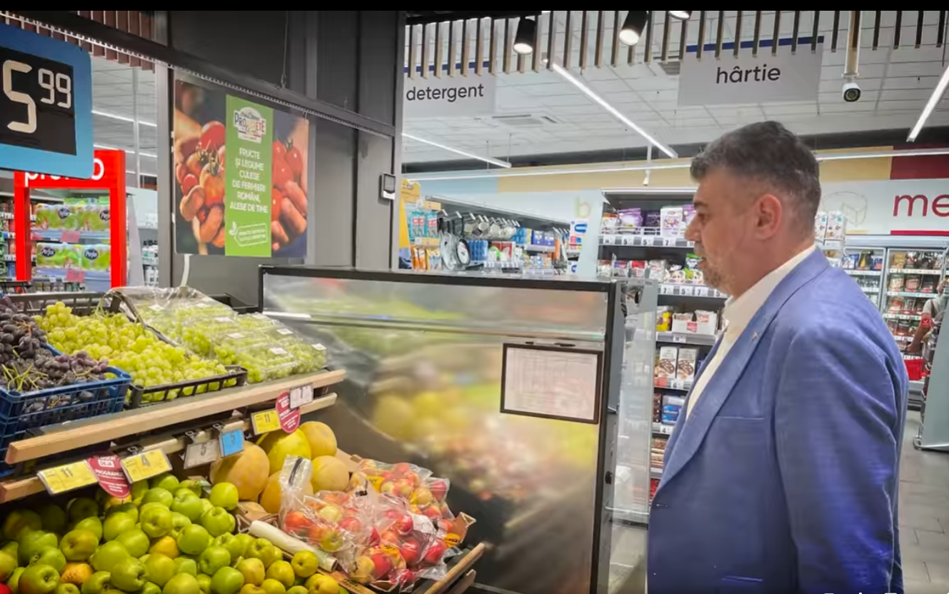 Ciolacu s-a dus să vadă "cu ochii lui" dacă au scăzut prețurile la alimente. Reacția lui într-un magazin din București