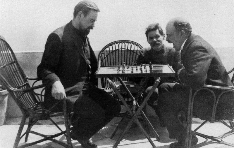 Photograph of Vladimir Lenin and Alexander Bogdanov