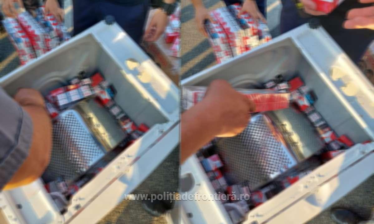 Un bulgar a ascuns mii de pachete de țigări într-o mașină de spălat și a vrut să intre în țară pe la Calafat