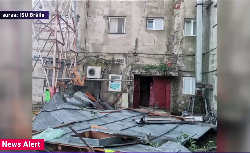 „Furtună de o violență fără precedent”. Vijeliile au măturat zeci de localități. Mai multe animale au fost electrocutate în Brăila