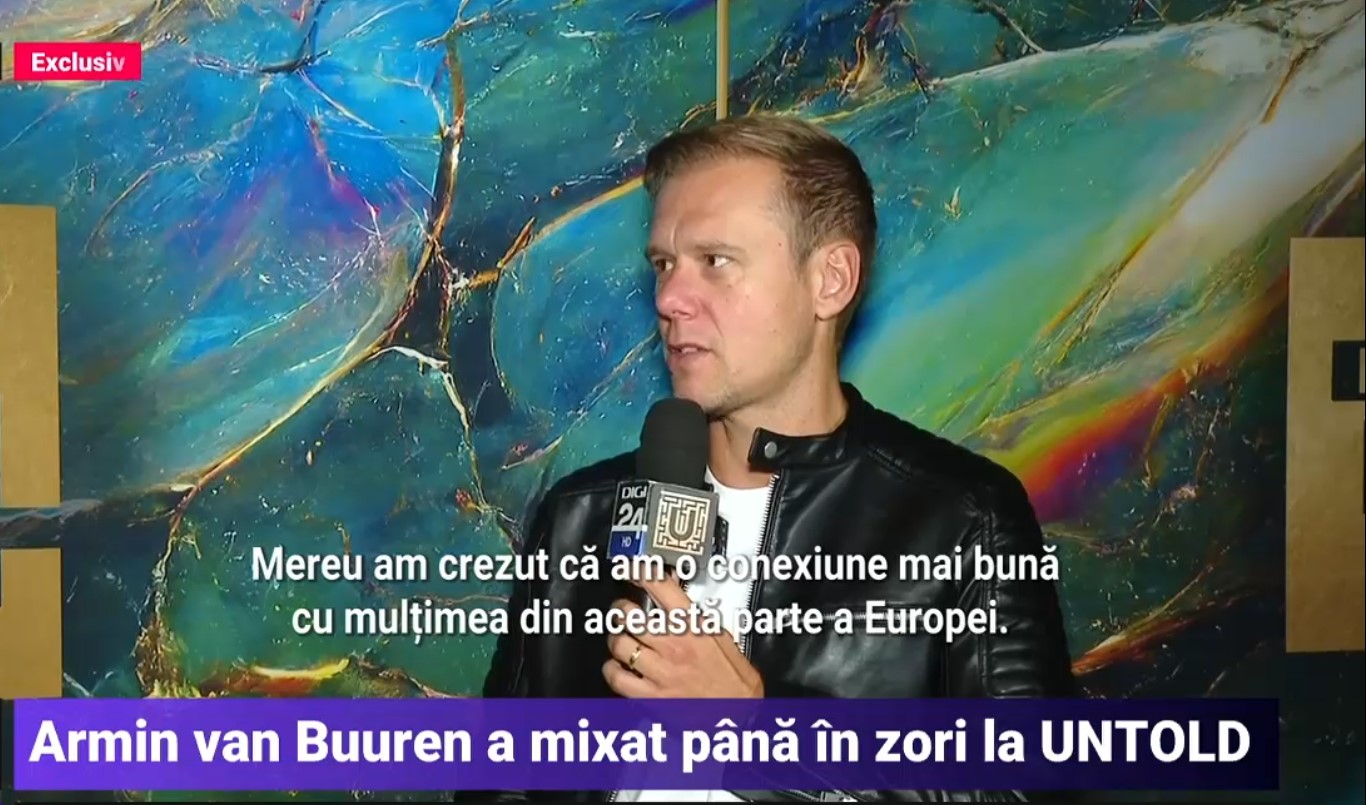 Armin van Buuren, după ce a mixat ore în șir la UNTOLD: „Este o conexiune specială între muzica mea și oamenii din estul Europei”