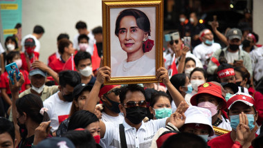 protest în Myanmar