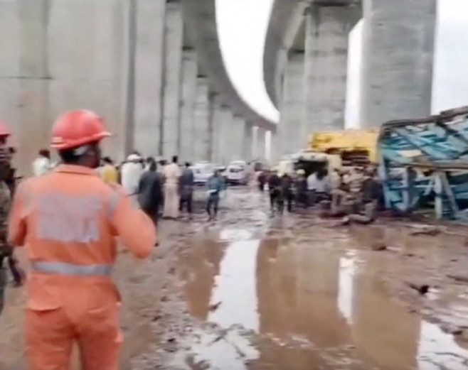 EXCLUSIVE: VIDEO: 16 dead and five injured as construction crane collapses – with more 'trapped beneath debris'