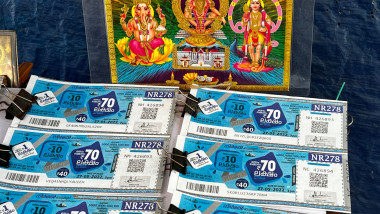 bilete la loteria din Kerala, India