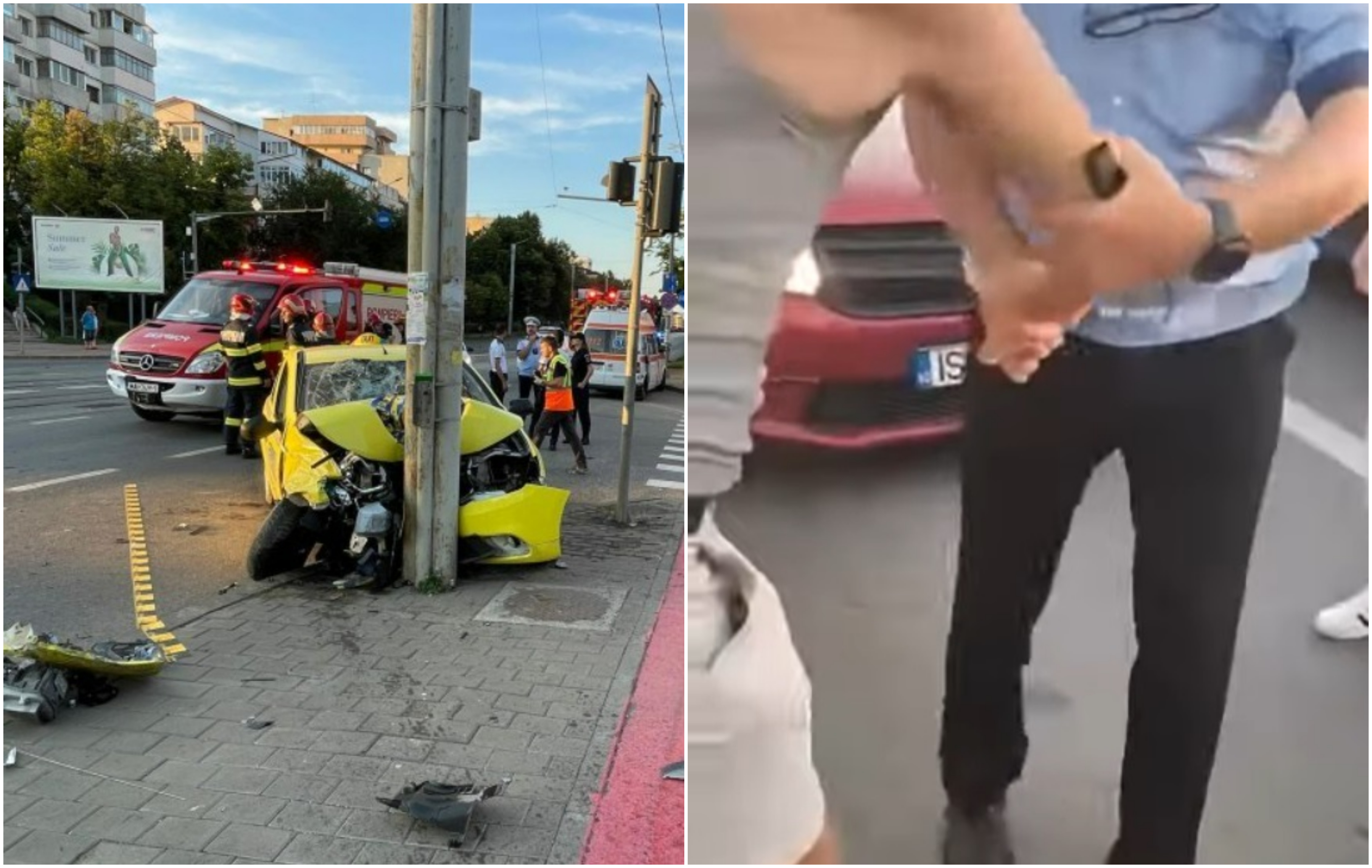 Scandal după un accident cu victime în Iași. În timp ce poliția făcea măsurătorile, ceilalți șoferi s-au luat la bătaie