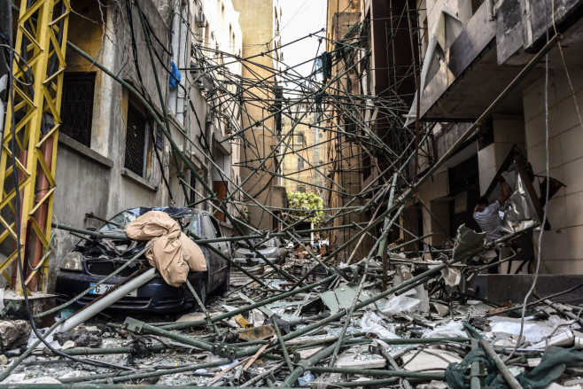 Explosion aftermath, Beirut, Lebanon