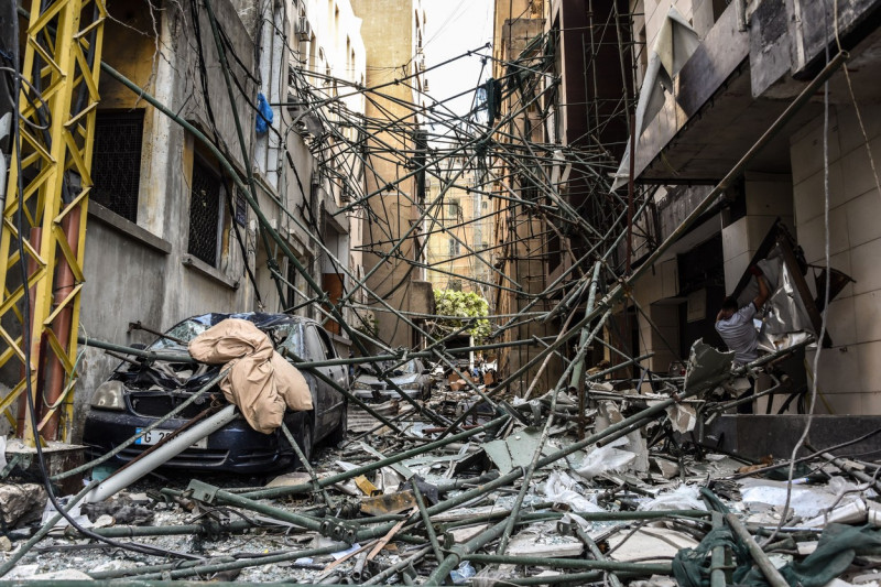 Explosion aftermath, Beirut, Lebanon