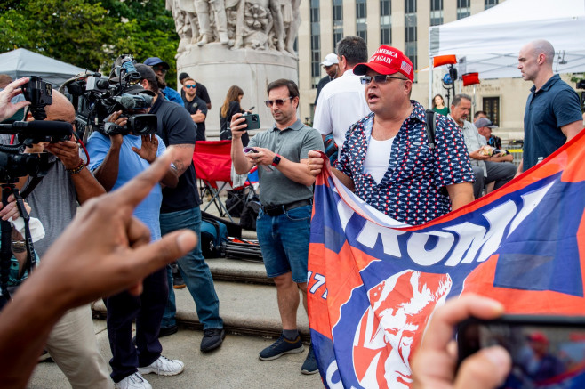 Indicted former US President Donald J. Trump arraignment at the E. Barrett Prettyman United States Courthouse in Washington, DC.