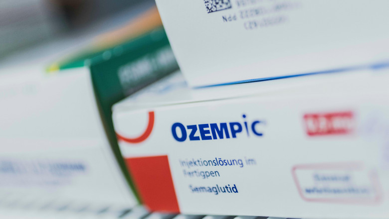 Niesky, Deutschland. 13th Apr, 2023. Pack of Ozempic, antidiabetic for weight control, taken in a pharmacy in Niesky, April 13, 2023. Credit: dpa/Alamy Live News