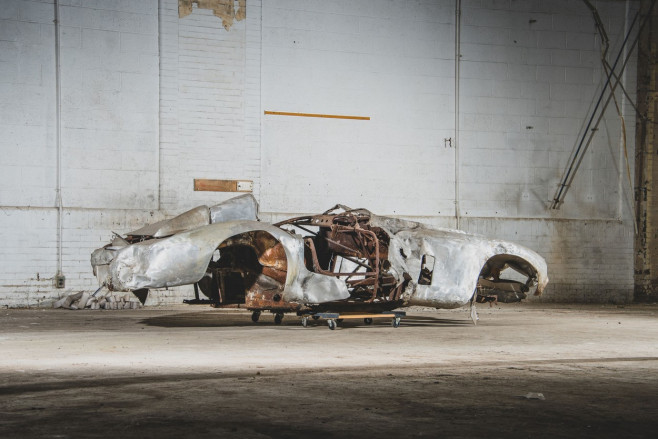 Burnt-out shell of rare Ferrari race car sells for $1.87 million (USD) at auction