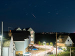 Sheerness, Kent, UK. 13th Aug, 2022. UK Weather: a diamond shaped meteor seen moving diagonally across the sky above Sheerness, Kent during the annual Perseids meteor shower. Credit: James Bell/Alamy Live News