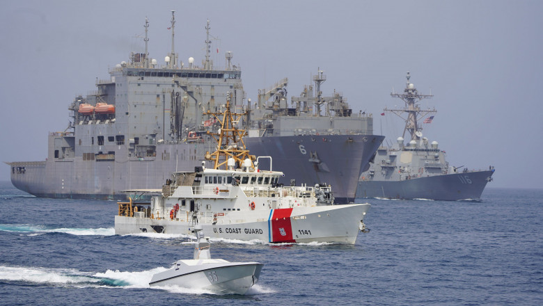U.S. Navy, U.S. Coast Guard Transit the Strait of Hormuz with Unmanned Systems