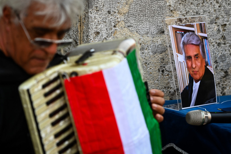 Funeral of Italian songwriter Toto Cutugno in Milan