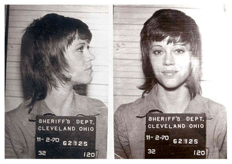 Jane Fonda police mugshot