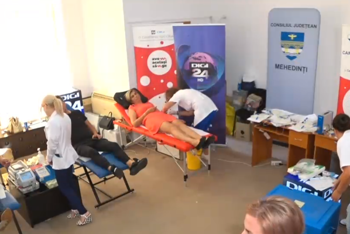 Medicii din Mehedinți au venit să doneze sânge pentru pacienții lor, în cadrul campaniei Digi24 „Avem același sânge”
