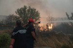 Griechenland - Region Evros, Zerstörung durch das Feuer in Alexandroupolis. Momentaufnahme am Dienstag, 22. August 2023.