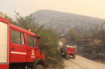 Griechenland - Region Evros, Zerstörung durch das Feuer in Alexandroupolis. Momentaufnahme am Dienstag, 22. August 2023.