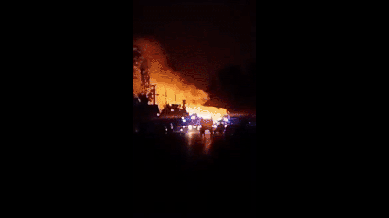 Momentul celei de-a doua explozii uriașe de la stația GPL din Crevedia