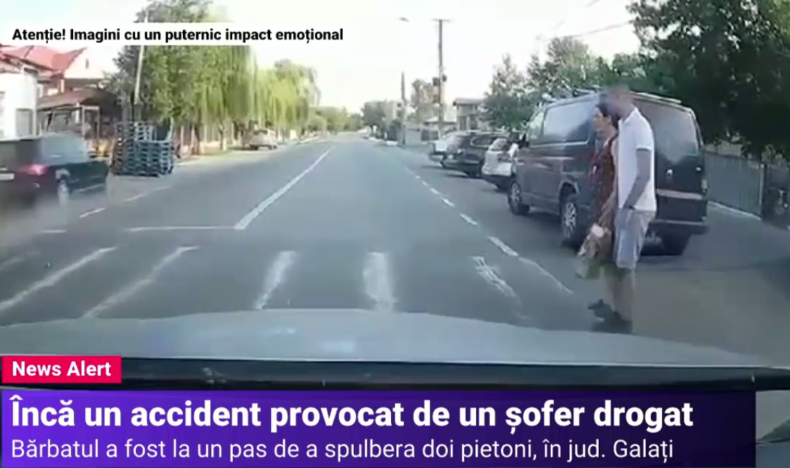 VIDEO. Încă un accident provocat de un șofer drogat. Bărbatul avea permisul suspendat
