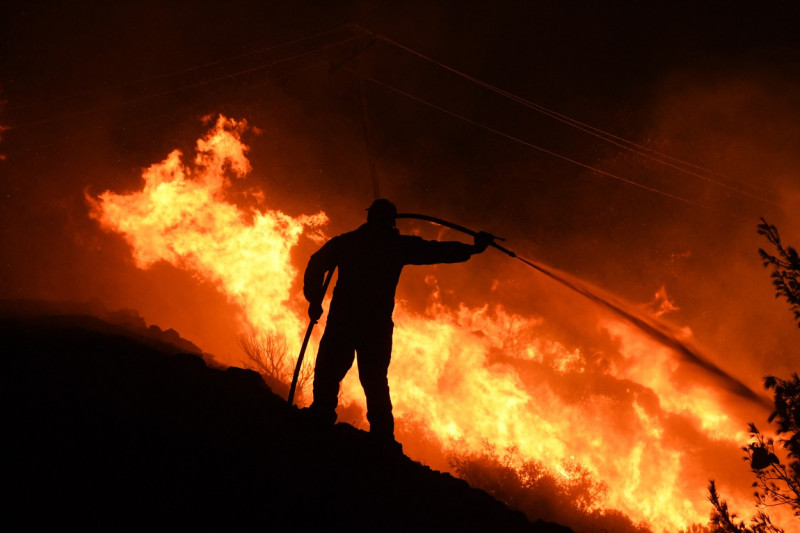 Wildfires in Greece's Viotia region