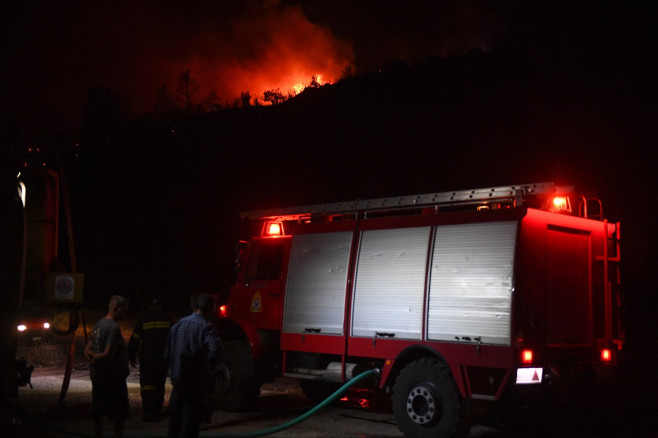 Wildfires in Greece's Viotia region