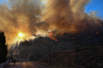 Wildfire Rages Near Prodromos Village In Boeotia, Prodromos, Boeotia, Greece - 21 Aug 2023